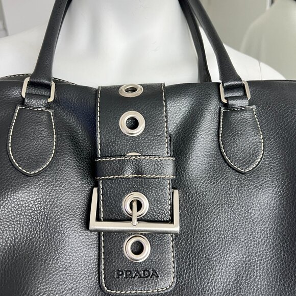 Prada Black Zippered Overnight Bag - Picture 10 of 12
